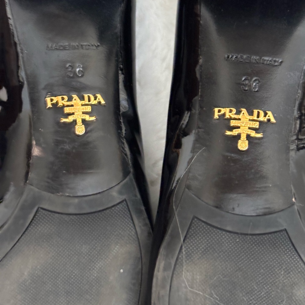 Prada Black Flats Sleek Design